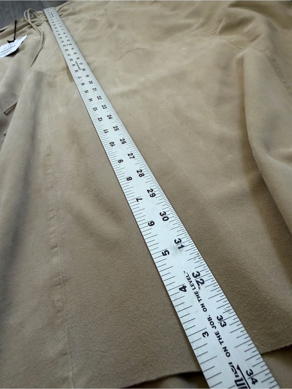 NWT ZARA 100% Goat Leather Suede Long Skirt Western Boho Sz M Limited Edition - Picture 12 of 15